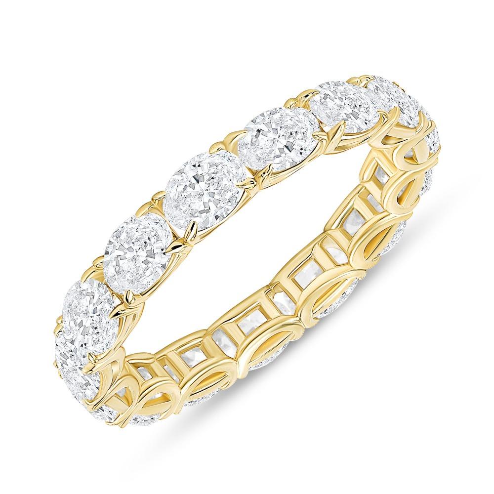 En vente :  Anneau d'éternité en diamants ovales de 3,00 carats Est-Ouest 3