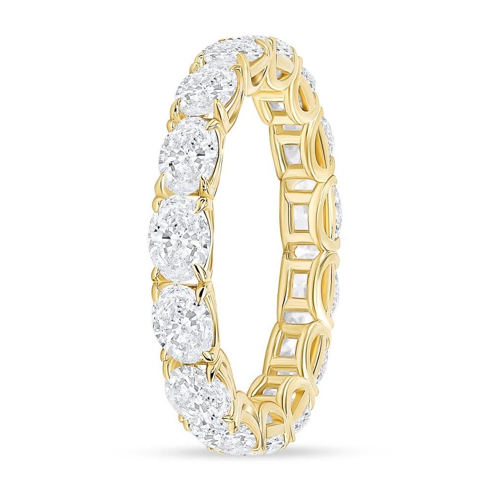 En vente :  Anneau d'éternité en diamants ovales de 3,00 carats Est-Ouest 4