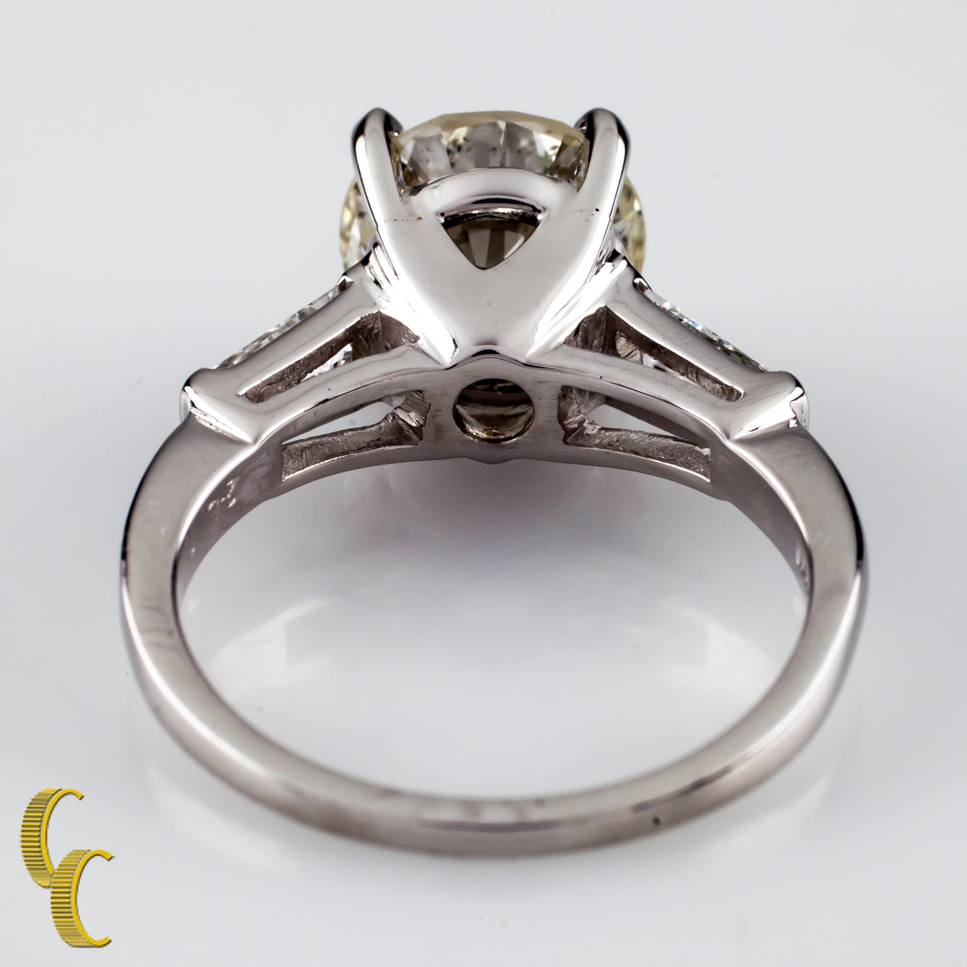 3.00 Carat Round Brilliant Diamond 18 Karat White Gold Engagement Ring 1