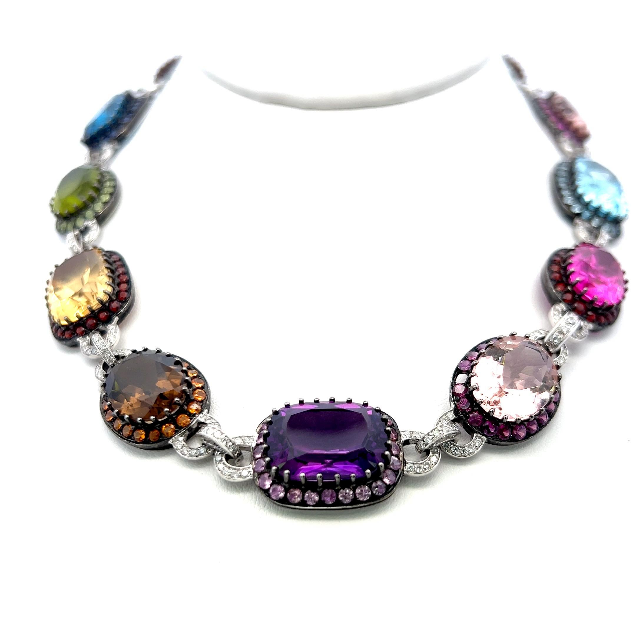 Title:
3.00 Carat Round Brilliant H SI2 Diamond 18 Karat White Gold Gems Stone Necklace


Style:
Gems Stone


Metal:
18 Karat White Gold


Gemstone 1:
3 Carat Diamond


Number of Stones:
325


Color:
H


Clarity:
SI2


Shape:
Round