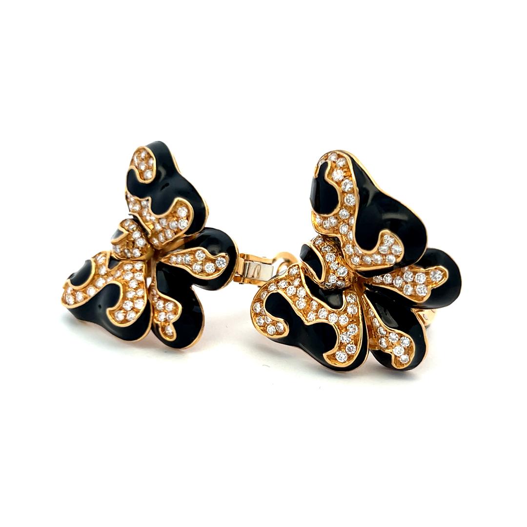 3,00 carati di diamante tondo Brilliante G VS Orecchini a farfalla in oro giallo 18 carati in vendita 1