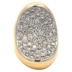 3.00 Carat Round Brilliant I SI Diamond 18 Karat Yellow Gold Cocktail Ring