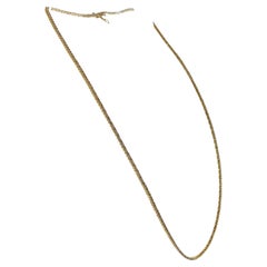 3,00 Karat runde Diamant-Tennis-Halsketten aus 14k Gelbgold
