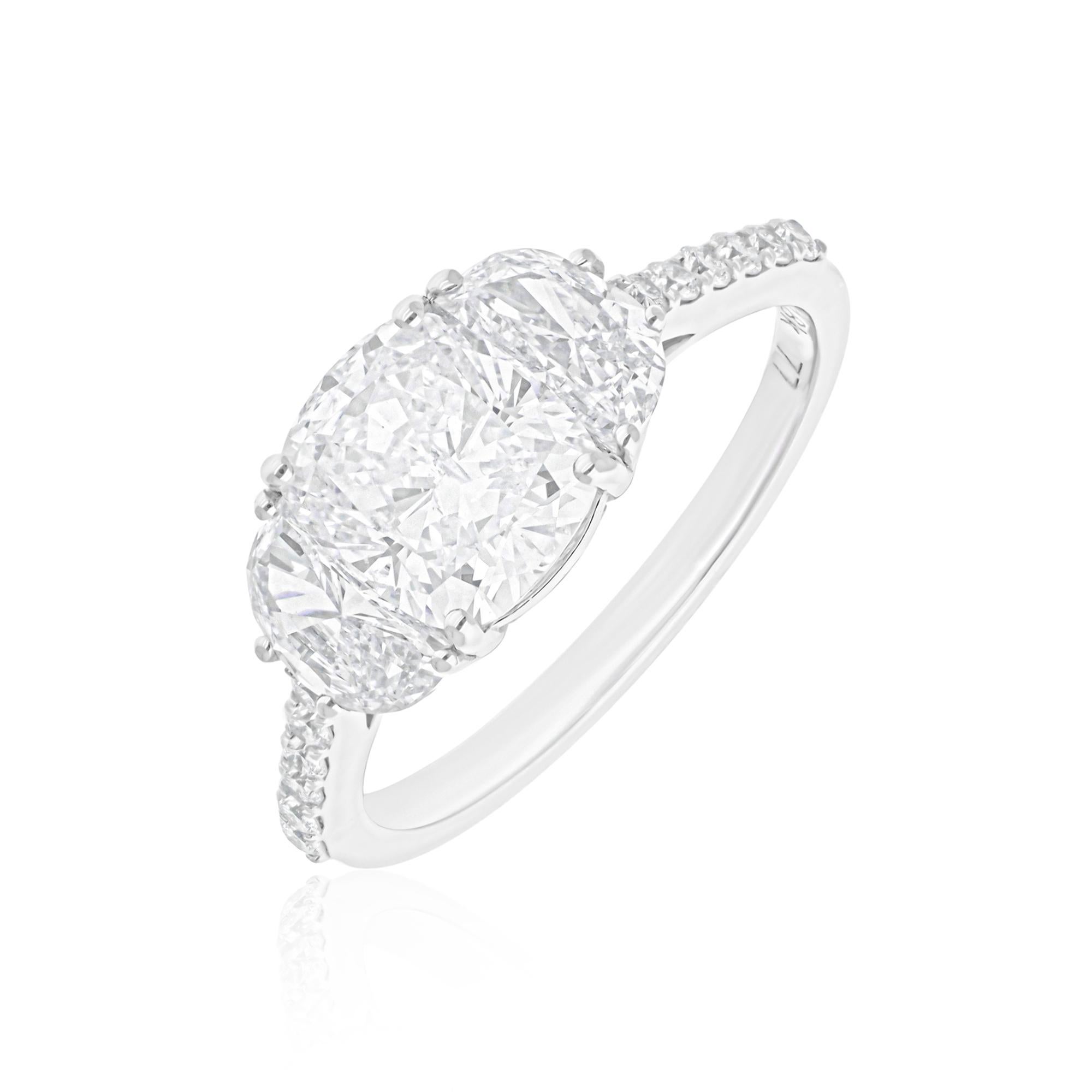 Cast from 14-karat gold, these exquisite ring is handset with 3.00 carats of sparkling diamonds.

The ring is a size 7 and may be resized to larger or smaller upon request. FOLLOW SPECTRUM JEWELS storefront to view the latest collection & exclusive
