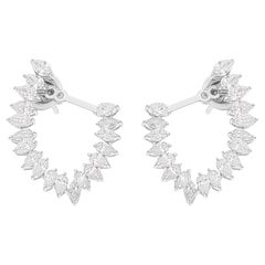 3,00 Karat SI/H Birnenschliff Diamant-Ohrringe im Brillantschliff 18 Karat Weißgold Schmuck