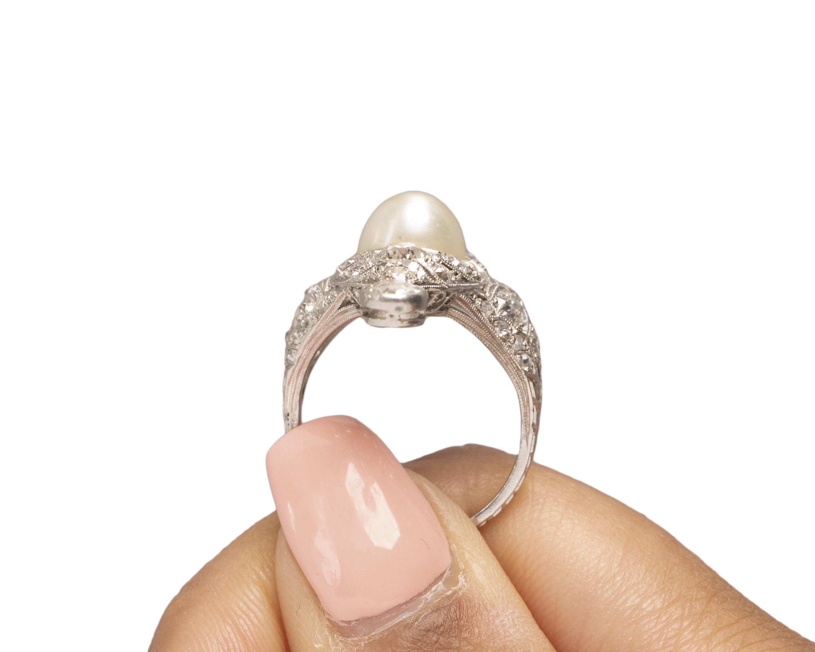 3.00 Carat Total Weight Art Deco Diamond Platinum Engagement Ring For Sale 3
