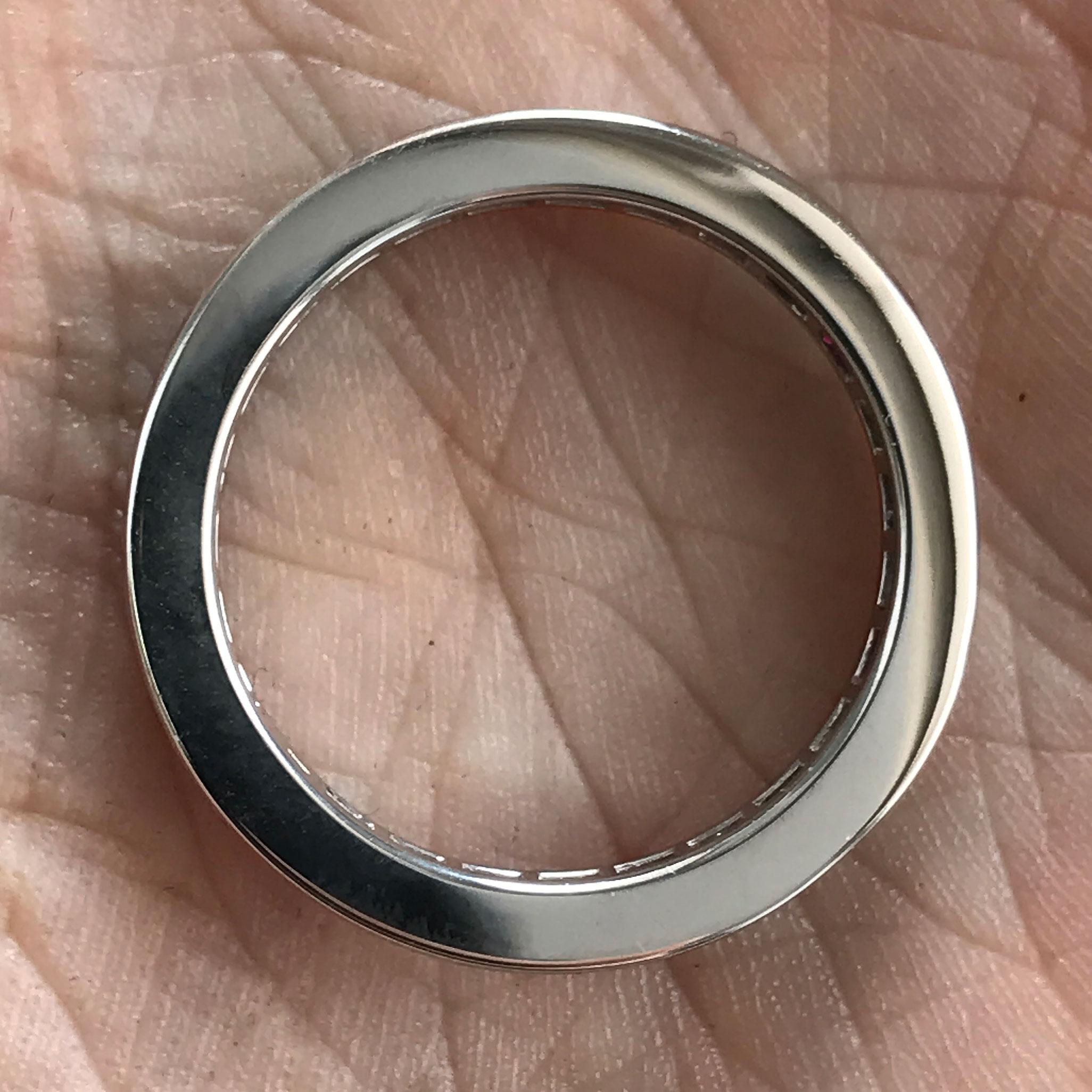 Round Cut 3.00 Carat TW Princess Cut Rainbow Chanel Set Eternity Wedding Band, Ben Dannie For Sale