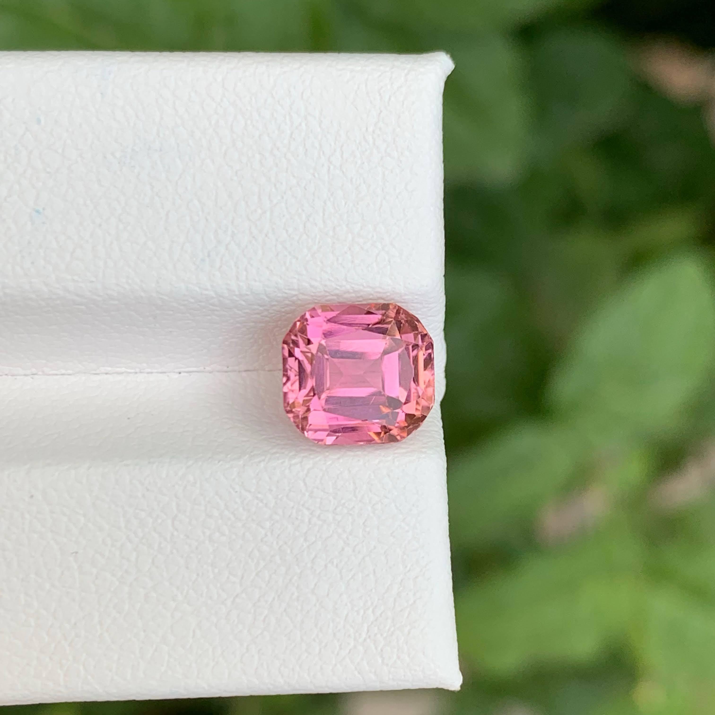 3,00 carati di tormalina rosa bubblegum pietra taglio cuscino gemma afgana in vendita 2