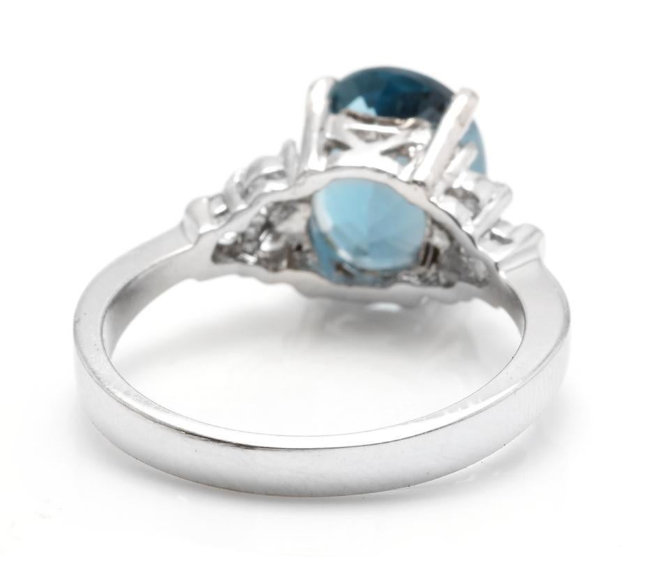 3 carat blue topaz ring