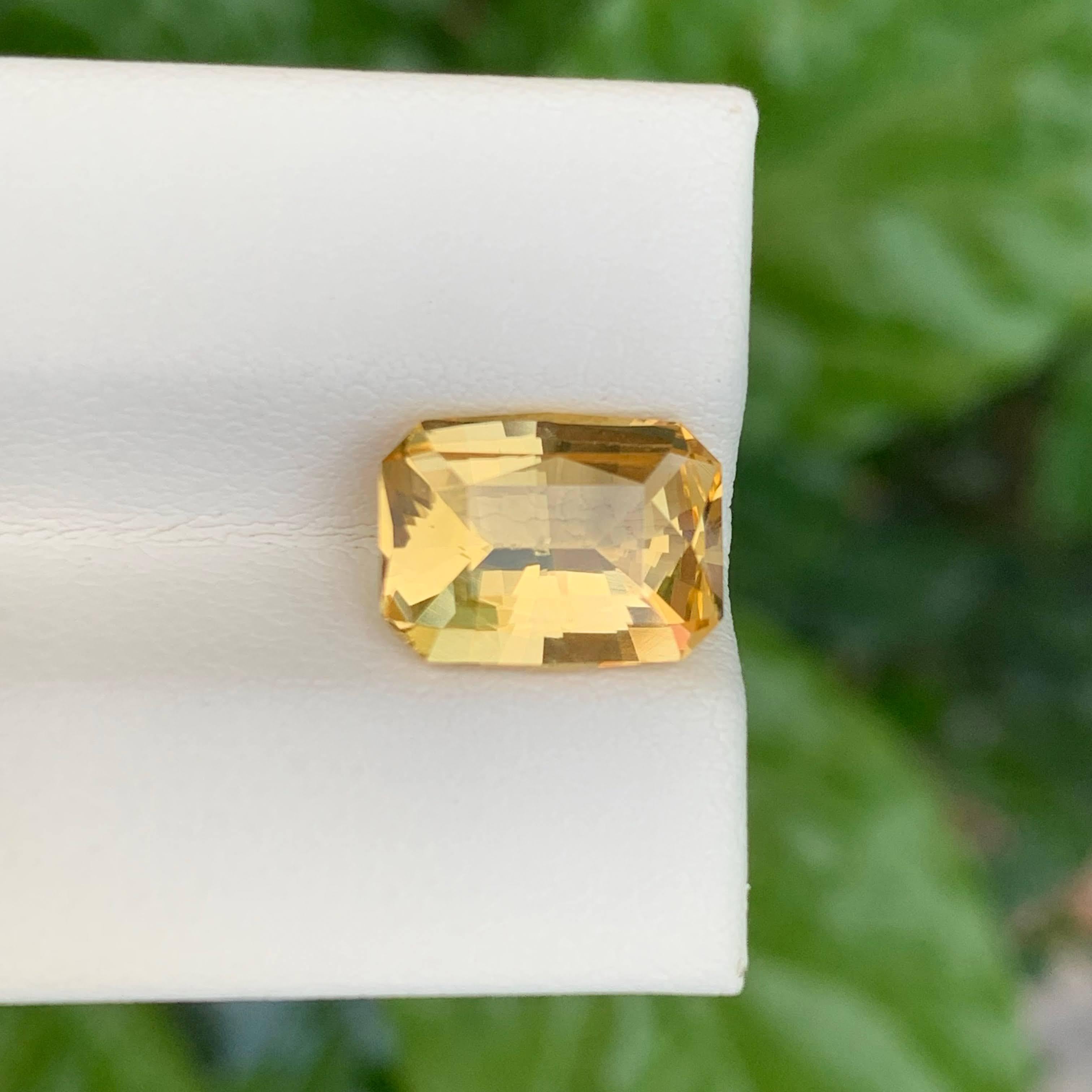 Femenino o masculino 3,00 quilates Piedra Citrino Naranja Corte Radiante Piedra Natural Brasileña en venta