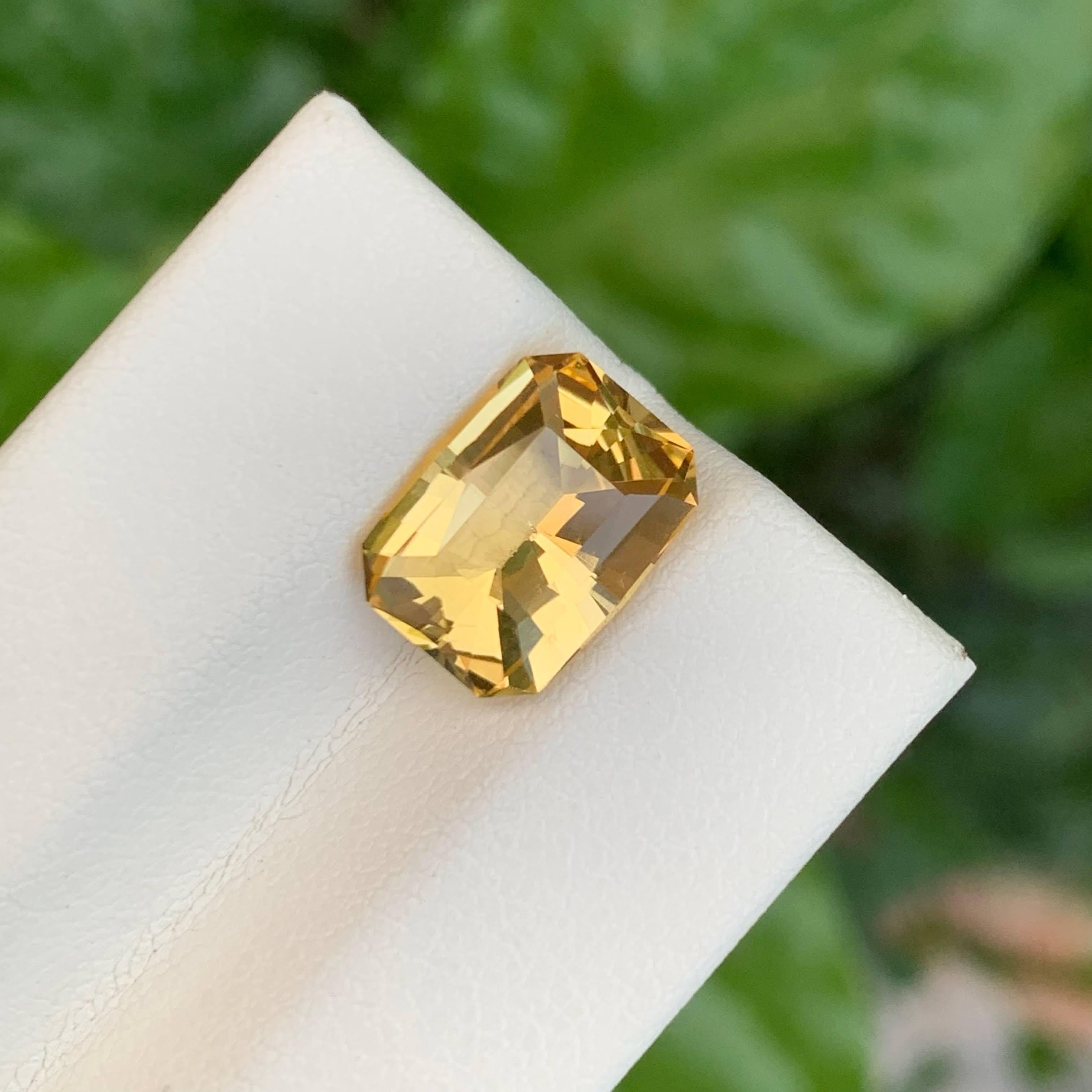 3,00 quilates Piedra Citrino Naranja Corte Radiante Piedra Natural Brasileña en venta 3