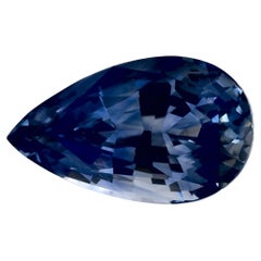 Gema suelta de zafiro azul pera de 3.00 qt