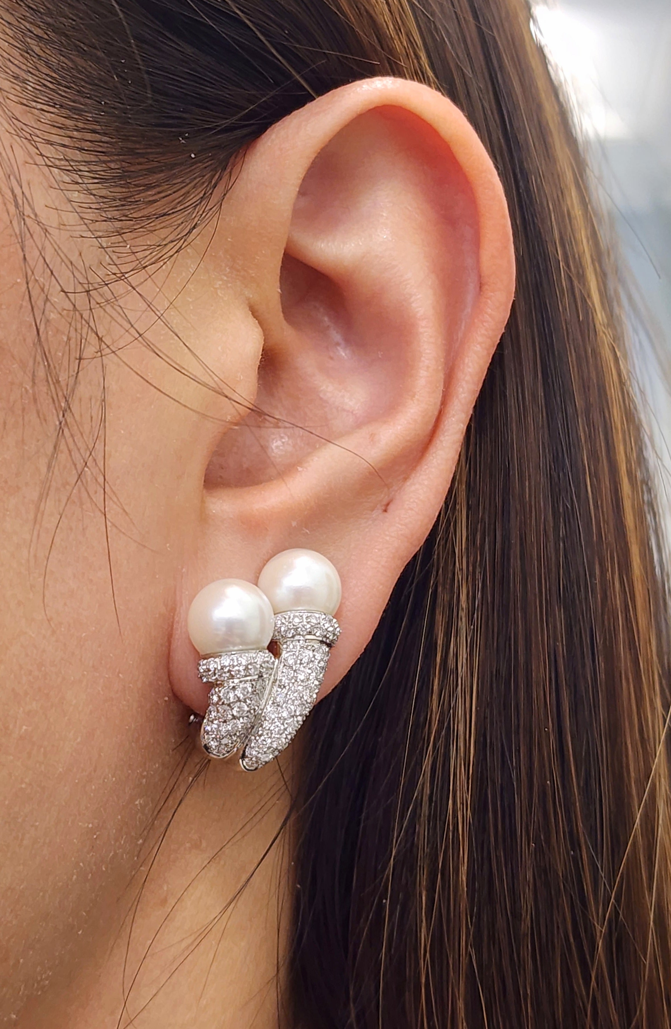 Boucles d'oreilles en diamant de 3,00 ct