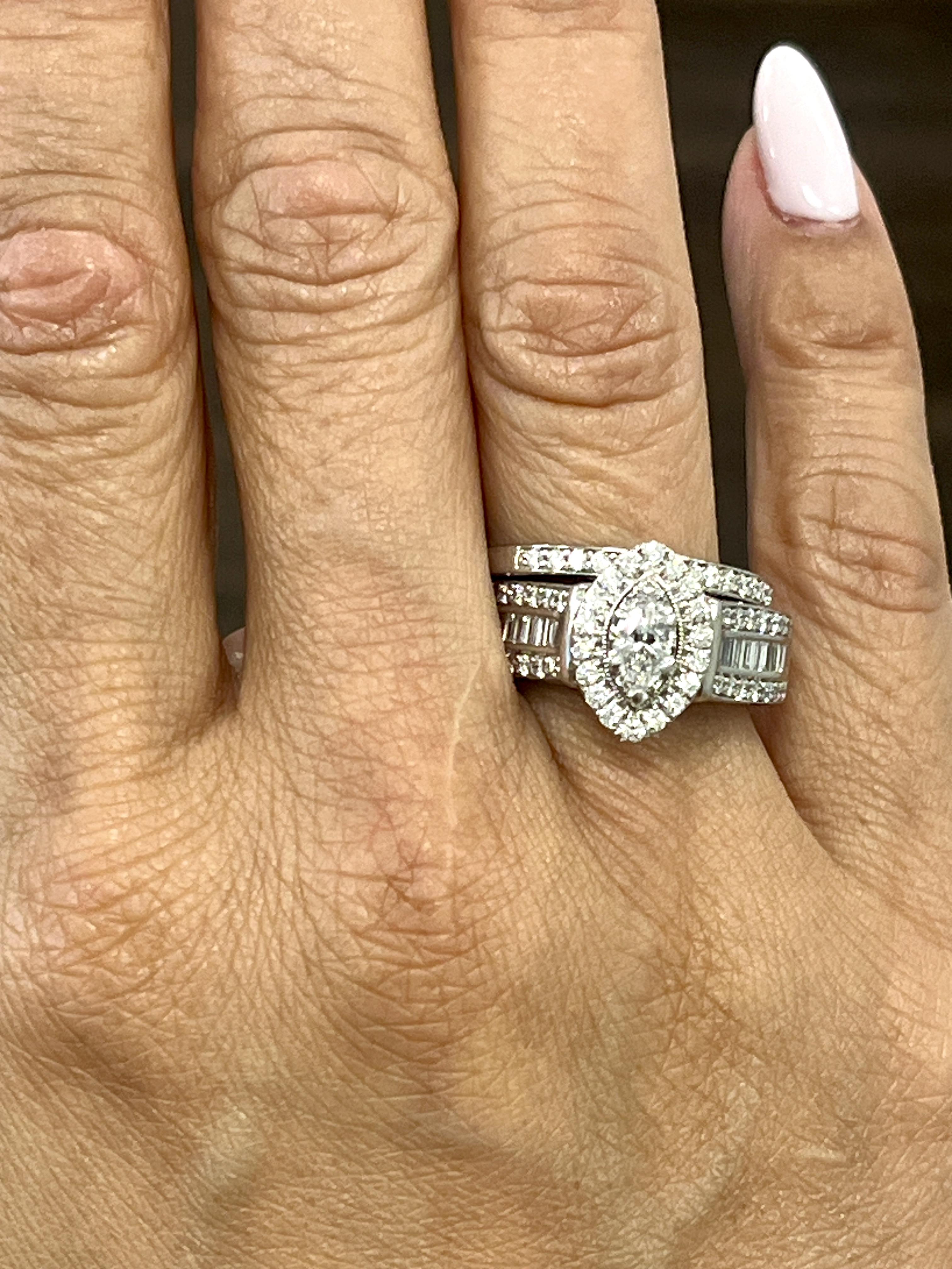 Modern 3.00 ct Diamond Ring Engagement Set For Sale