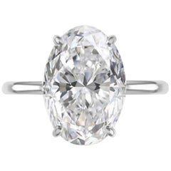 3.00 Ct Exceptional GIA Certified Oval Diamond Ring