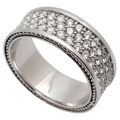 Anello a fascia per l
eternità con diamante naturale da 3,00 CT in oro bianco 18 carati