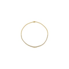 3.00 CT Collar Graduado de Gargantilla de Diamantes Naturales G SI 14K Oro Blanco 16''