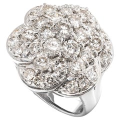 3.00 ct Natural White Diamonds Cluster Ring