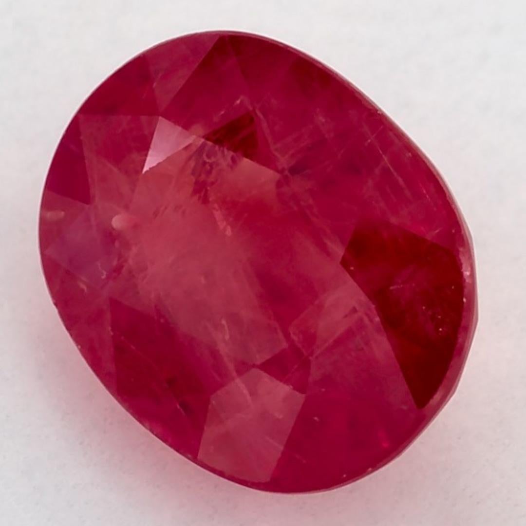 Taille ovale 3.00 Ct Ruby Oval Loose Gemstone (pierre précieuse en vrac) en vente
