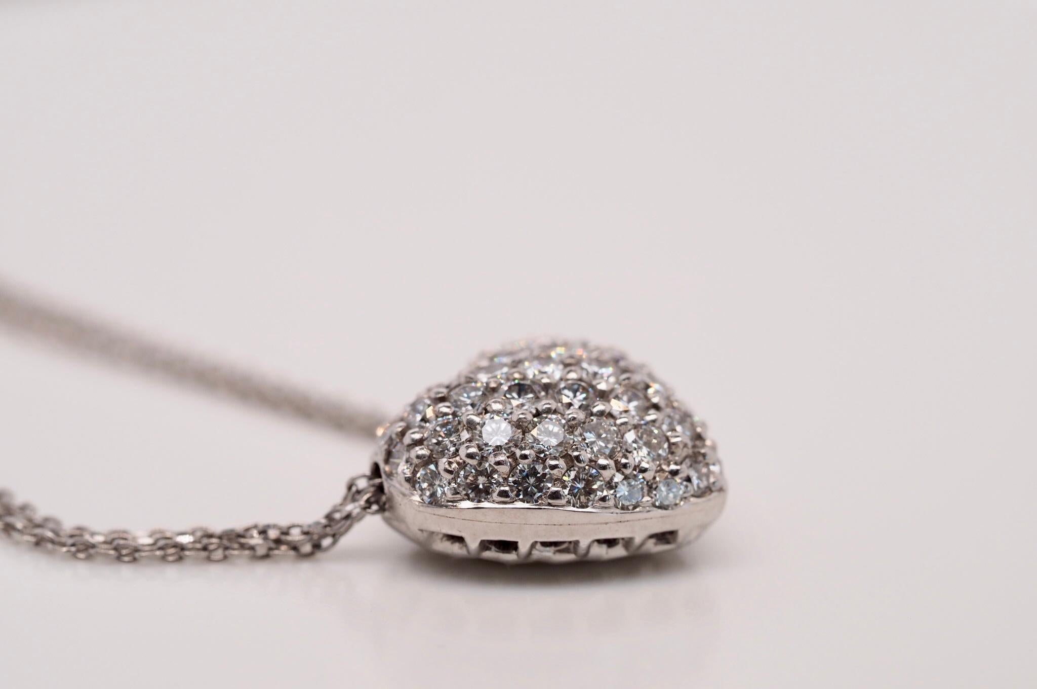 3 carat diamond heart necklace