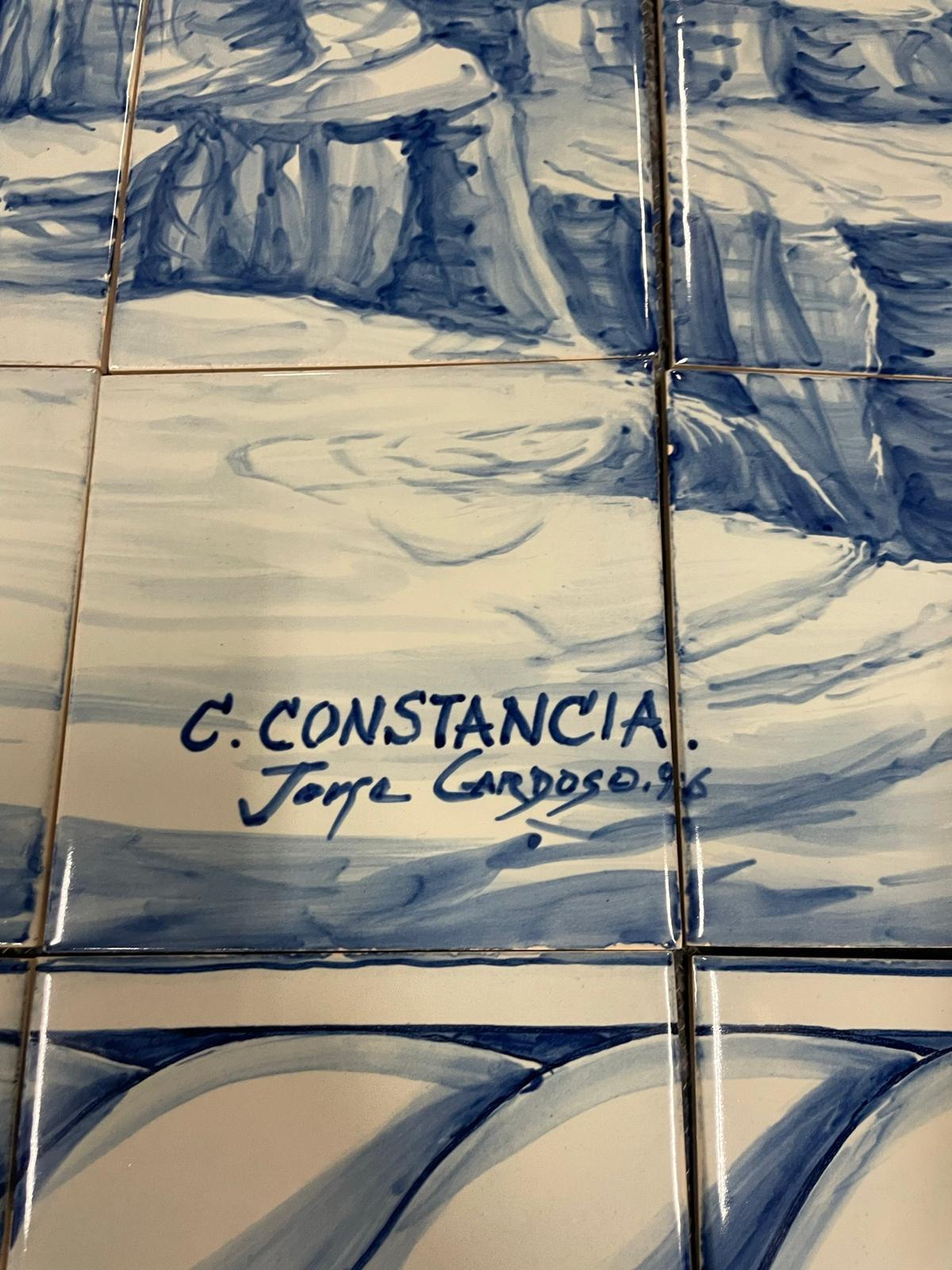 Late 20th Century 300 Portuguese Azulejos tiles / Henry the navigator / by Cardoso signed For Sale
