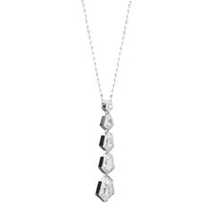 3.00 tcw Shield Natural Diamond in 18k White Gold Pendant