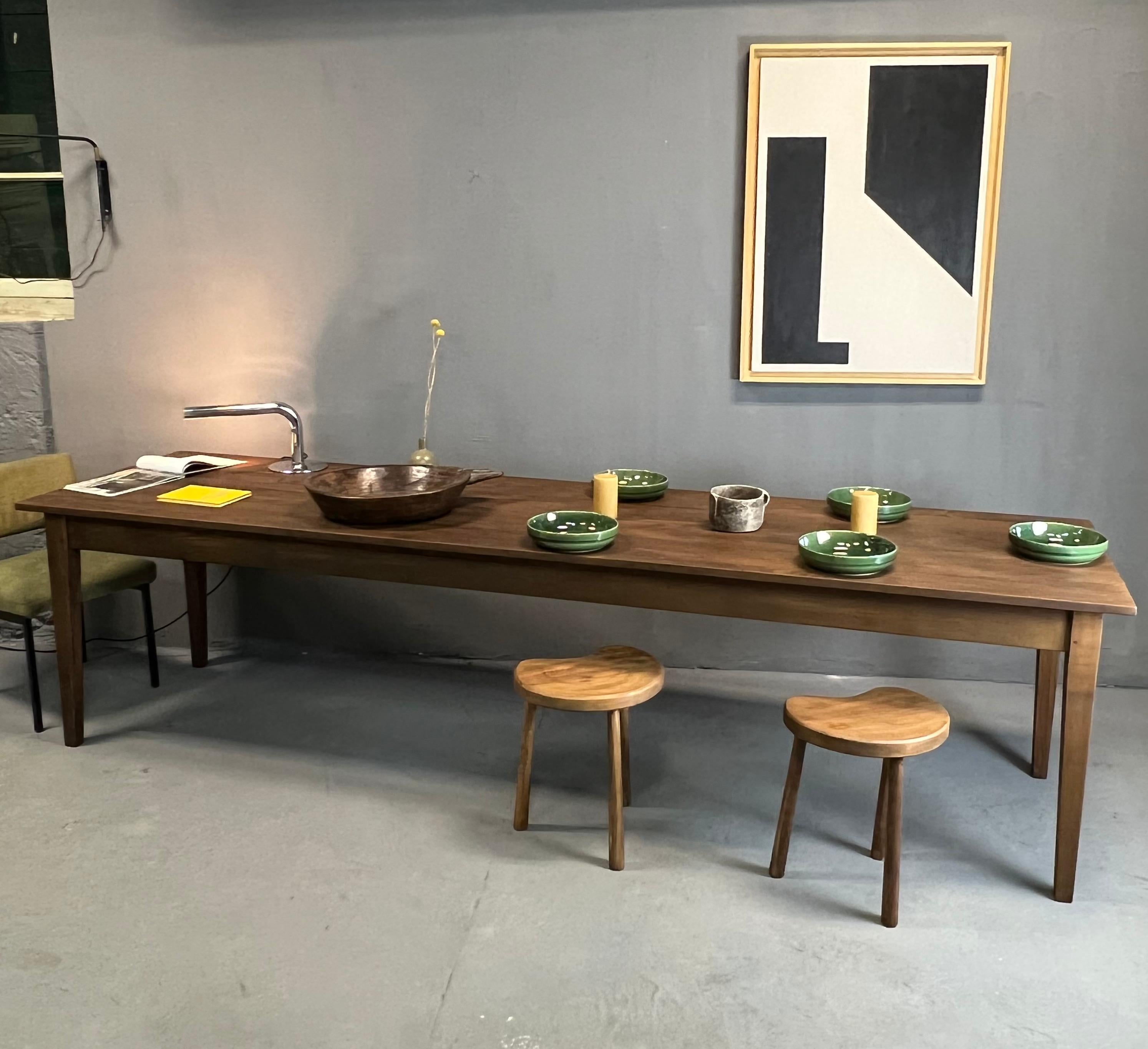 Brown Farm Table In New Condition For Sale In LYON, FR