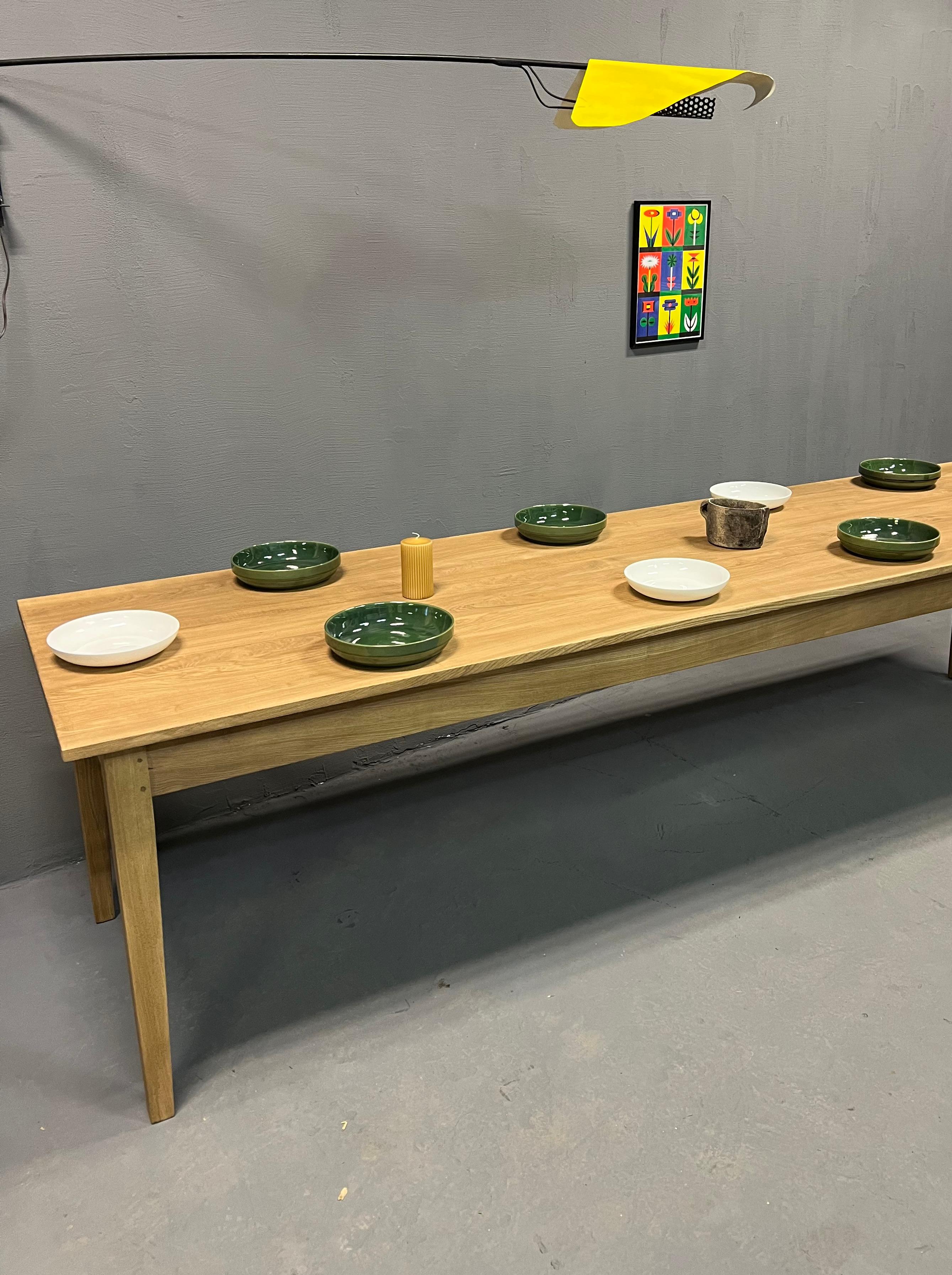 Farm Table in Ash In New Condition For Sale In LYON, FR