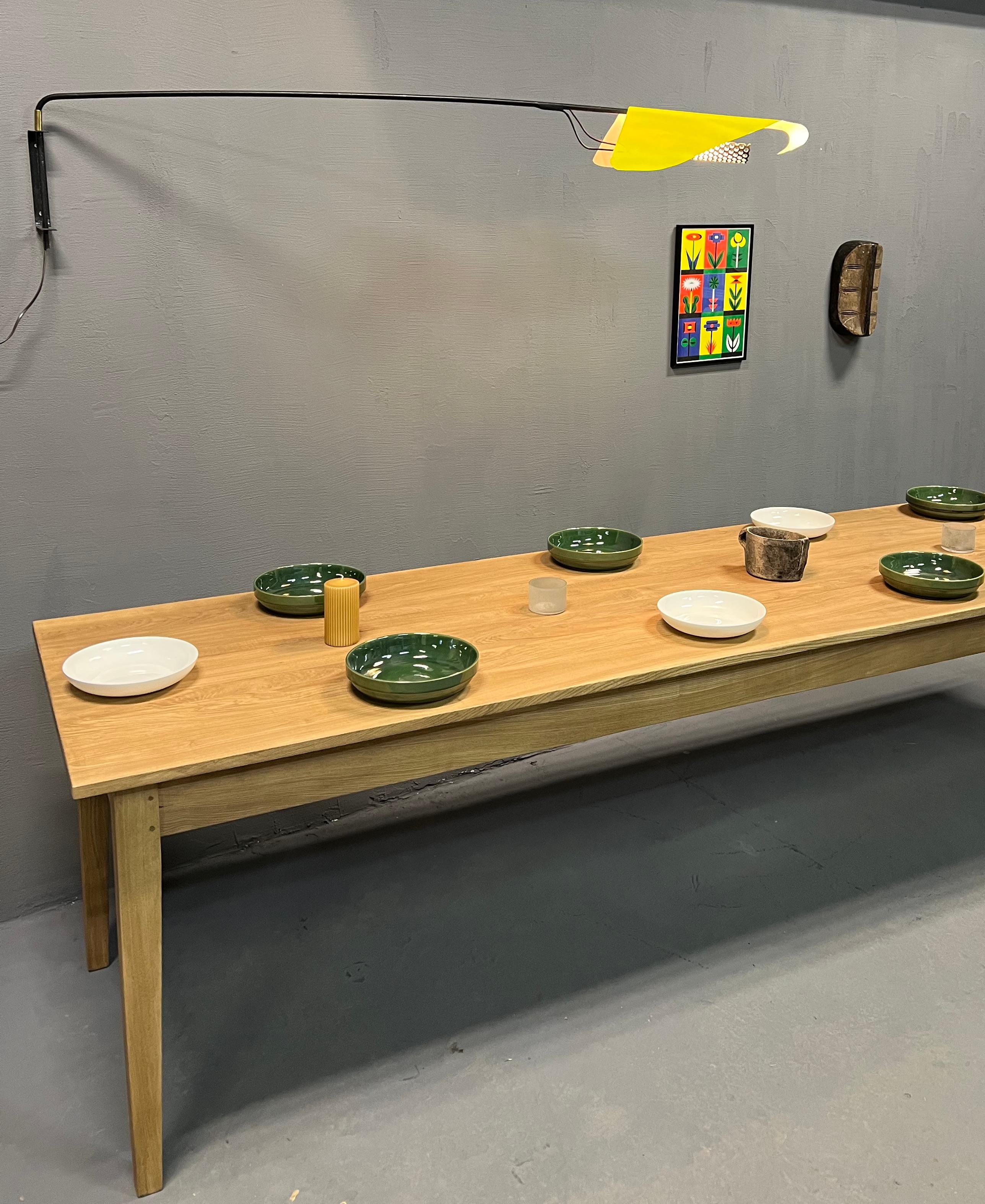 Contemporary Farm Table in Ash For Sale