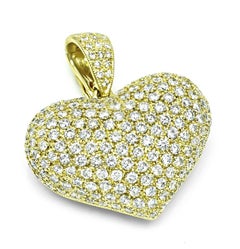 3.00ct Diamond Gold Heart Pendant