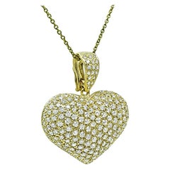 3.00ct Diamond Gold Heart Pendant