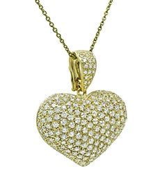 3.00ct Diamond Gold Heart Pendant