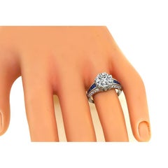 3.00ct Diamond Sapphire Engagement Ring