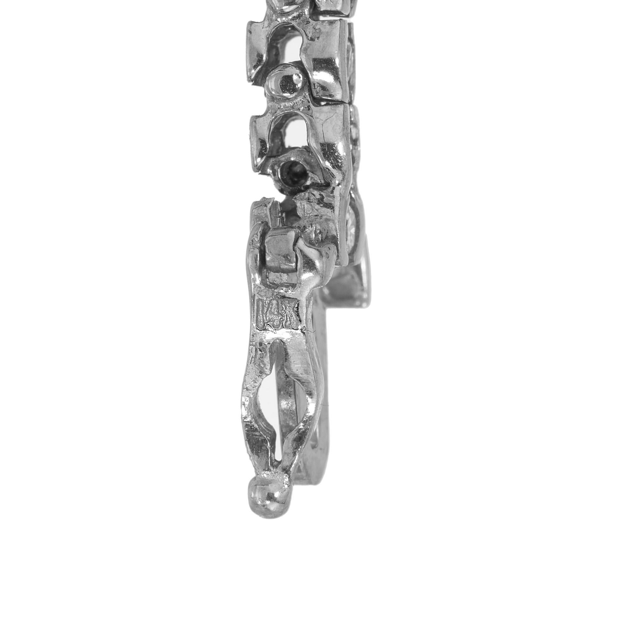 Women's 3.00ct Diamond Semi Bezel White Gold Tennis Bracelet For Sale