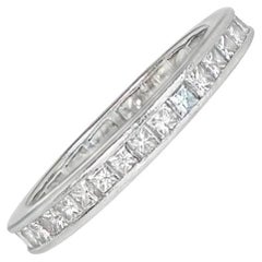 3.00ct Princess Cut Diamond Band Ring, H Color, Platinum