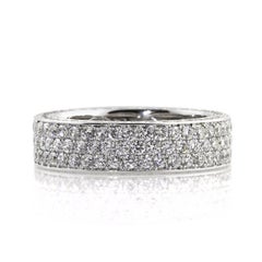3.00ct Round Brilliant Cut Diamond Eternity Band in 18K White Gold