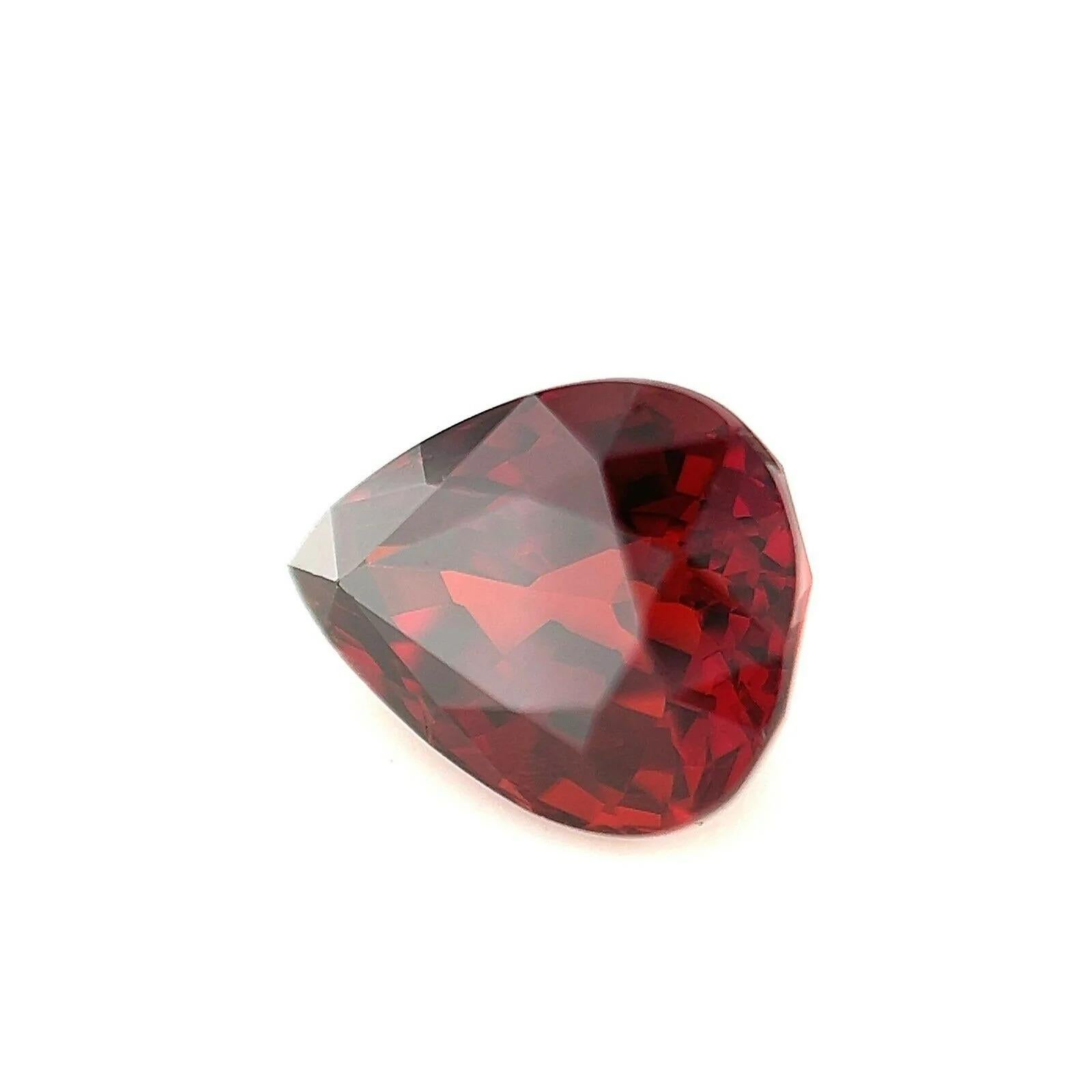 3.00ct Vivid Deep Orange Red Spessartine Garnet Pear Cut Rare 9.2x7.2mm Loosegem

Fine Natural Spessartine Garnet Gemstone.
3.00 Carat with a beautiful vivid red colour and very good clarity. Has an excellent pear cut with good proportions and