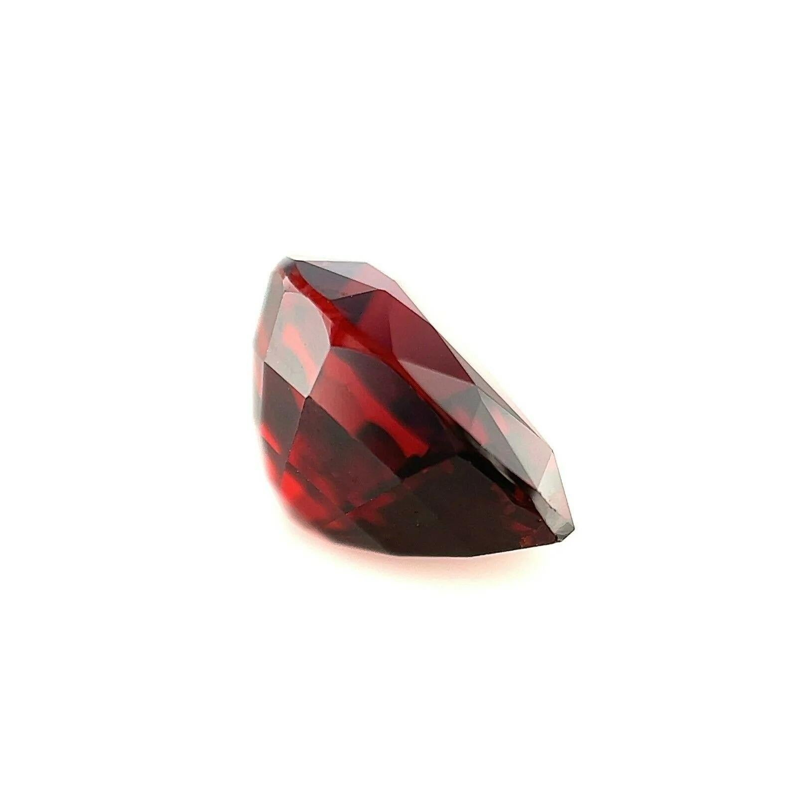 Women's or Men's 3.00ct Vivid Deep Orange Red Spessartine Garnet Pear Cut Rare Loosegem