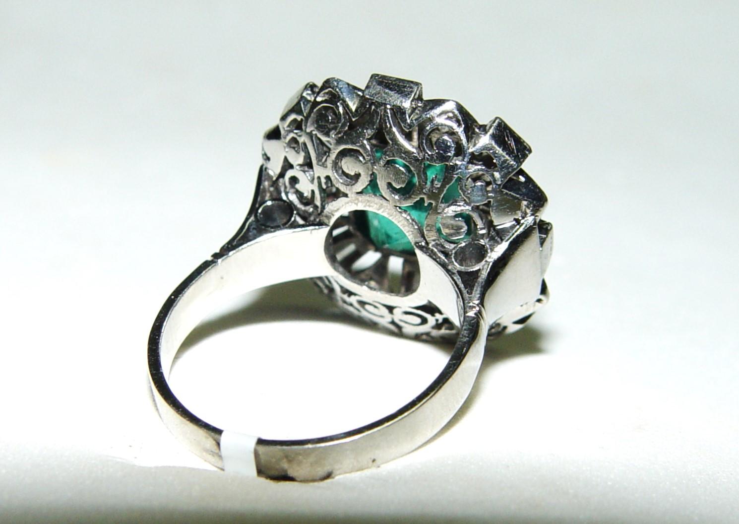 3.00CT(Est). COLOMBIAN Emerald and Diamond Ring Platinum C. Dunaigre/cert. For Sale 10