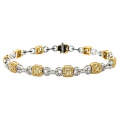 Bracelet en or bicolore 18kt avec diamant de 3,00ctw