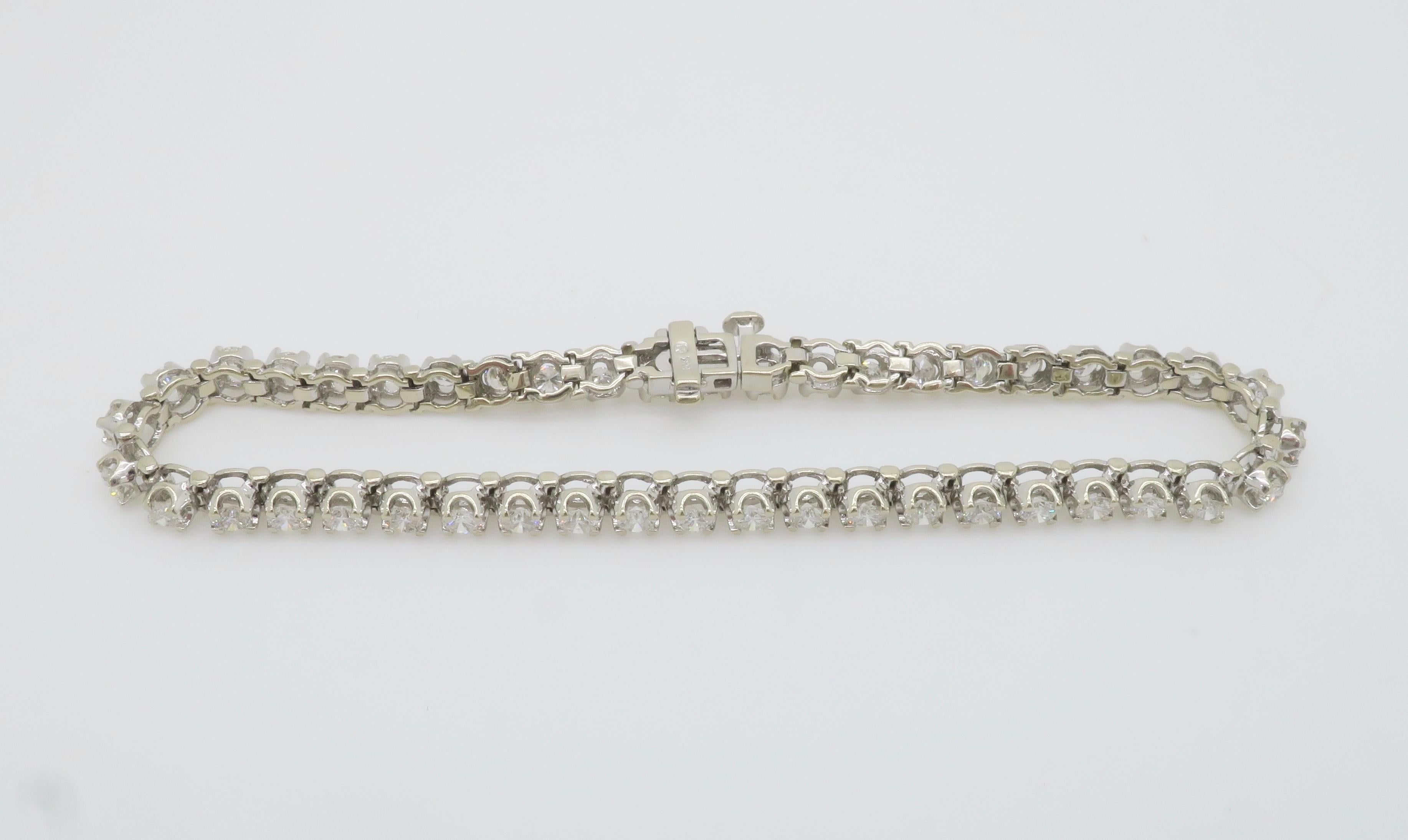Bracciale tennis con diamanti 3.00CTW 3
