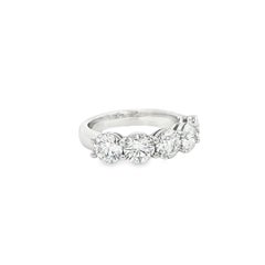 3.00CTW. GIA Certified Round Brilliant Diamond Band in Platinum