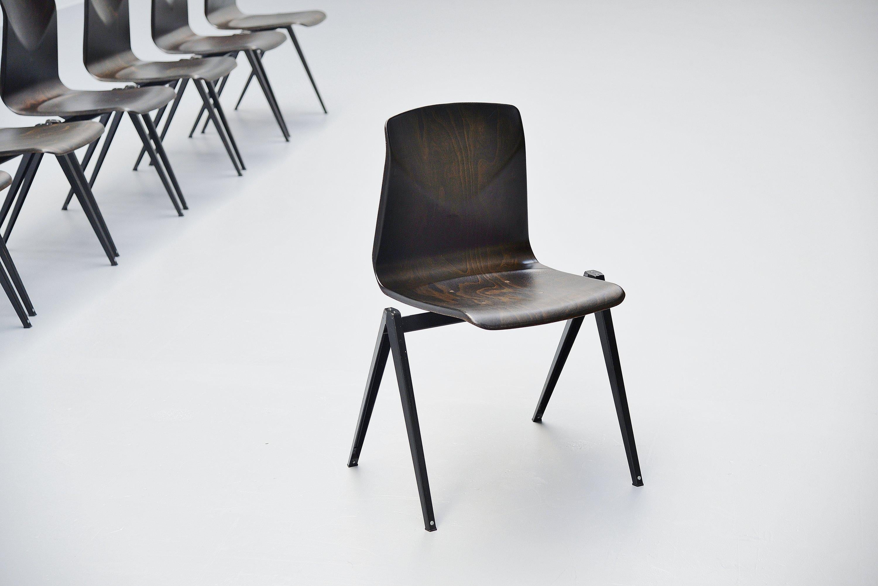 Late 20th Century 300x Pagholz Stacking Chairs Set Black, Germany, 1970