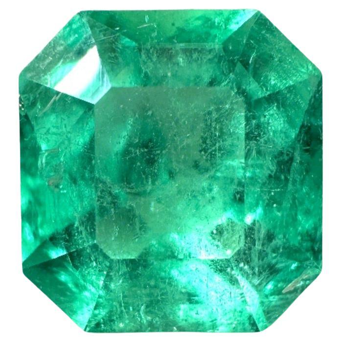3,01 Quilates 9x8,5 Esmeralda Colombiana Verde Amarillenta - Talla Esmeralda Mina Muzo Mayo