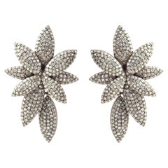 Clous d'oreilles modulaires en diamants de 3,01 carats de style contemporain