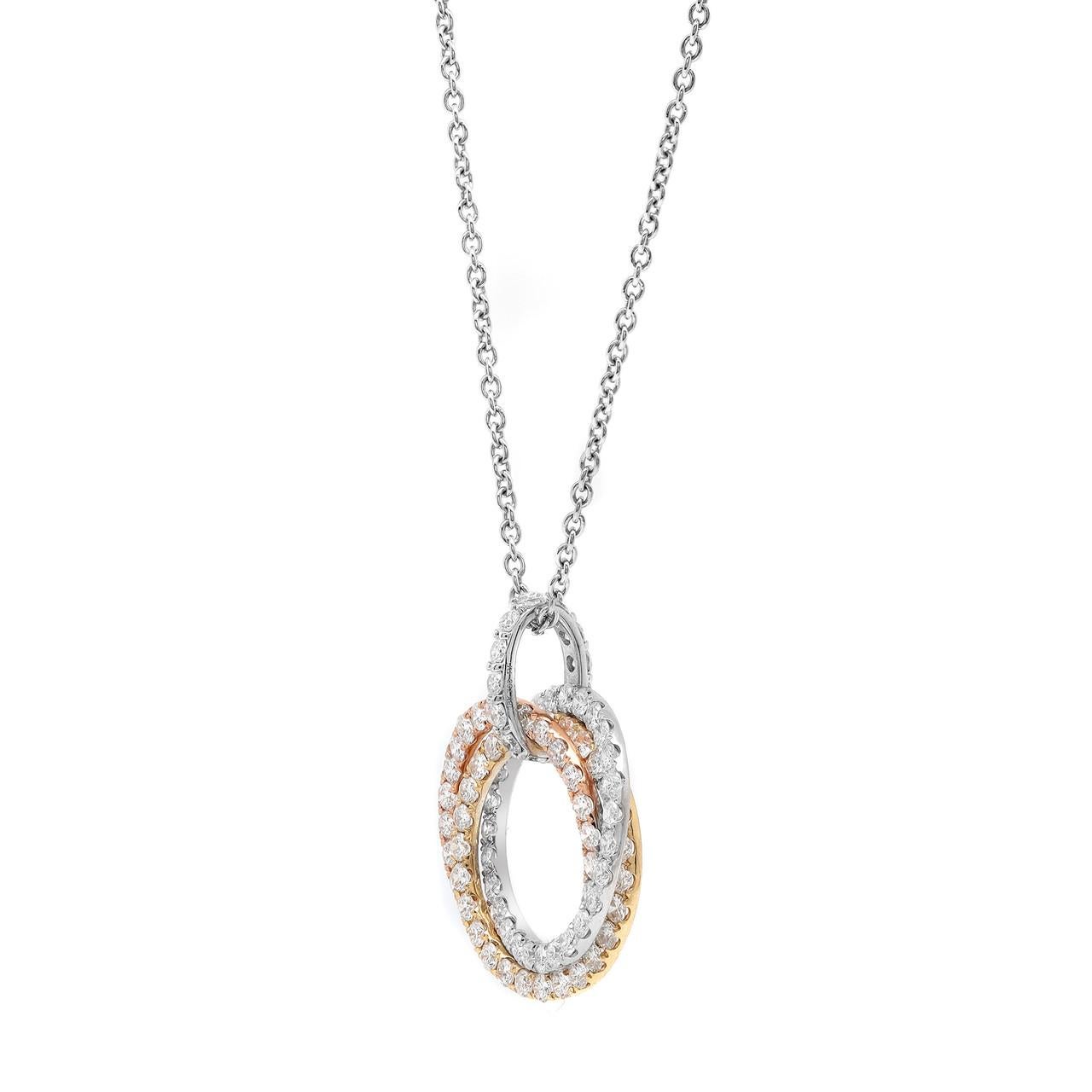 The Circle Diamond Pendant is a stunning piece of fine jewelry that exudes elegance and versatility. Crafted in 18K white gold, this pendant features a circle design adorned with round diamonds pavé-set, creating a dazzling display of brilliance.