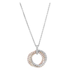 3.01 Carat Diamond Pendant Necklace 18K White Gold 