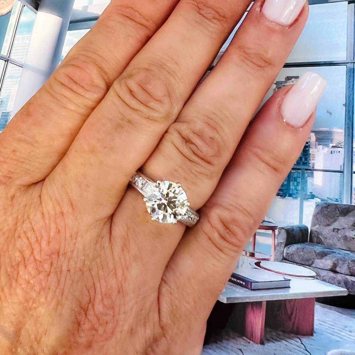 3.01 carat Diamond Platinum Ring by Tiffany & Co. 1