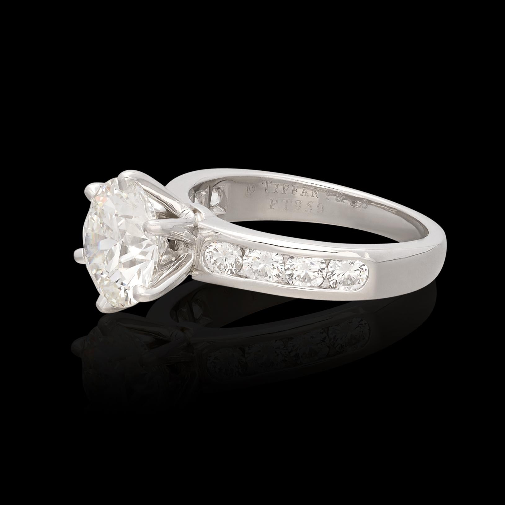 3.01 carat Diamond Platinum Ring by Tiffany & Co. 2