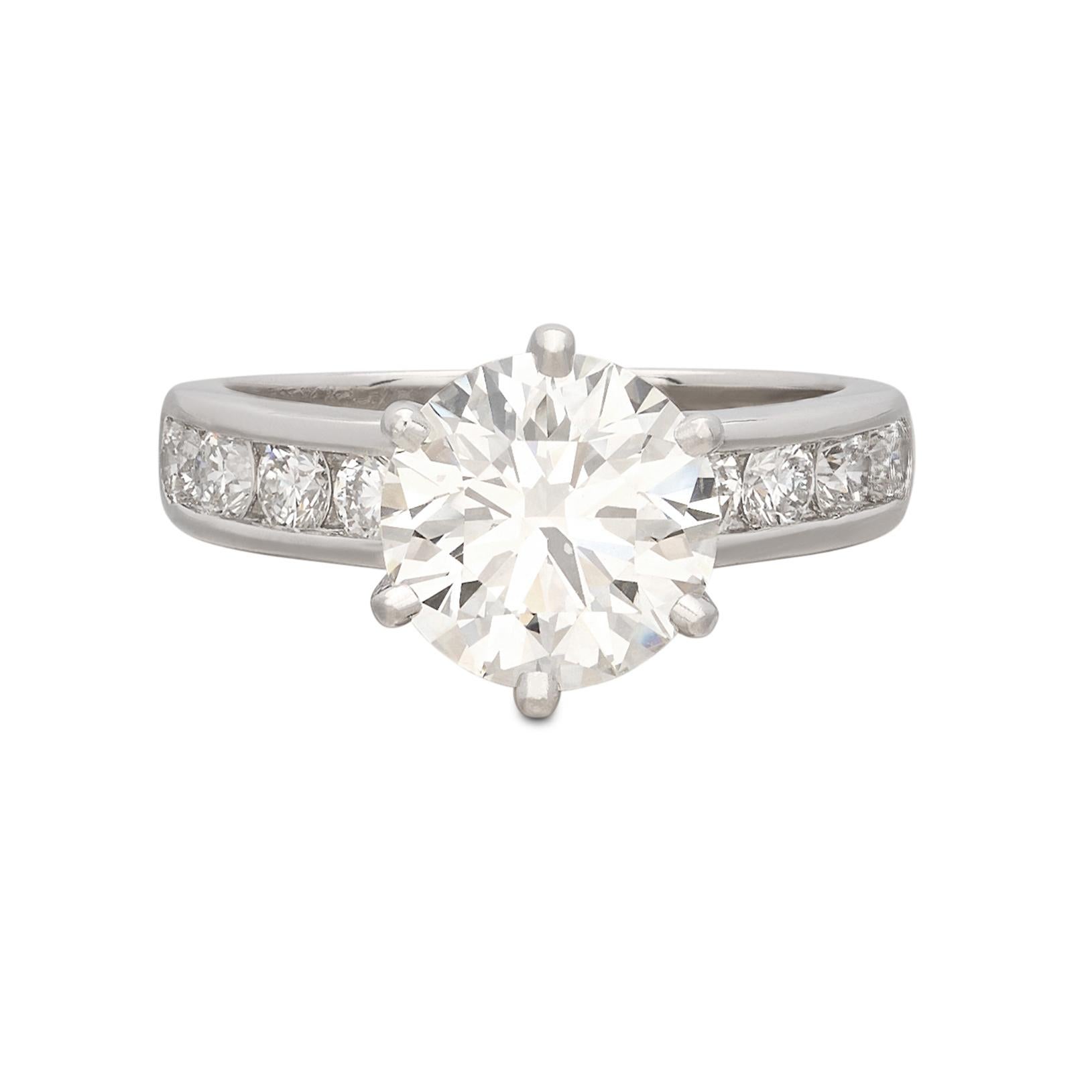3.01 carat Diamond Platinum Ring by Tiffany & Co. 3